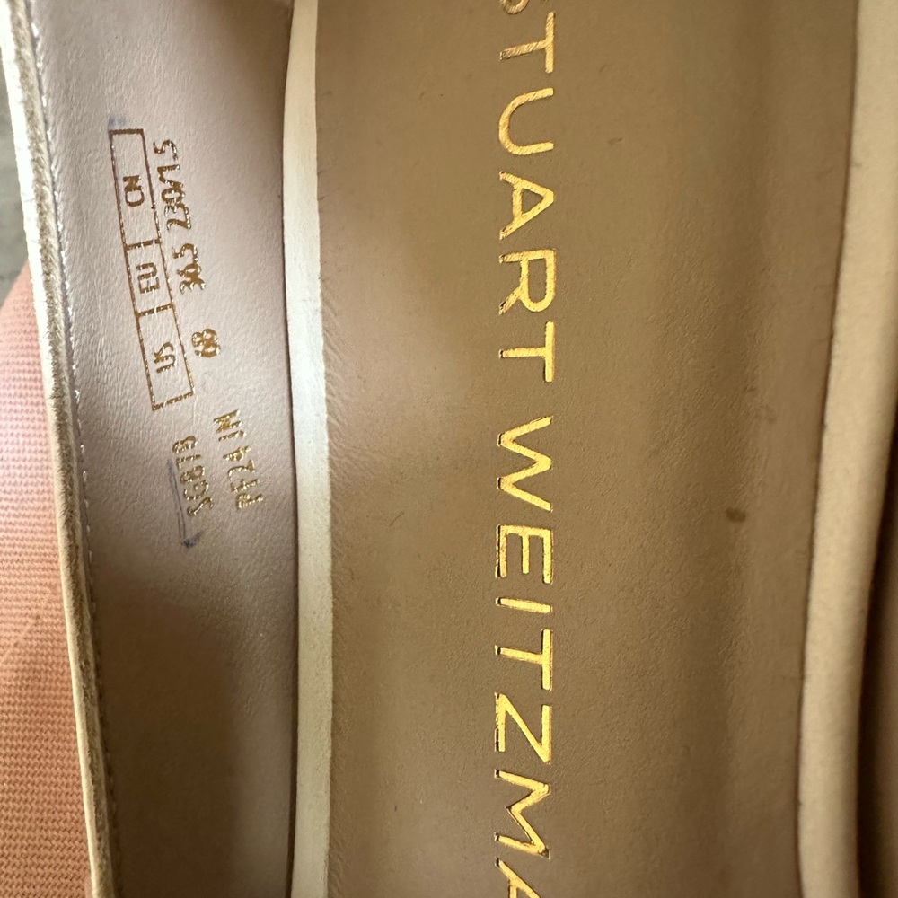 Stuart Weitzman Women's White Mary Jane Flats sz 36. New! - Picture 5 of 5